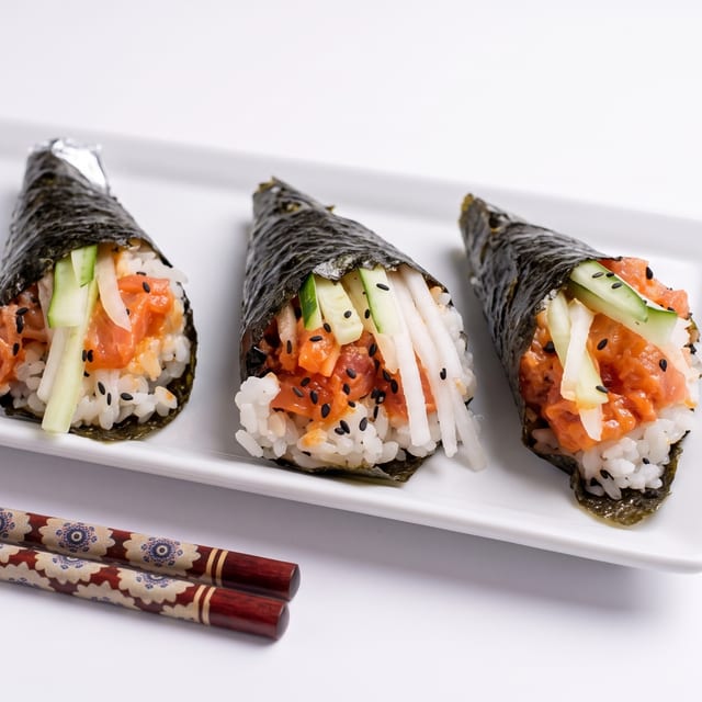 Spicy Tuna Hand Roll.
