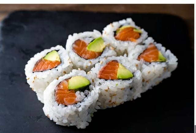 Salmon Avocado Hand Roll.